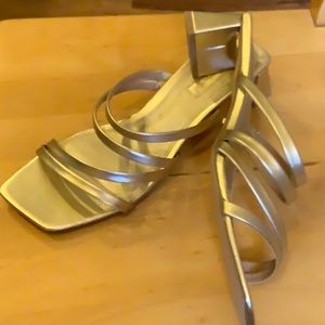 Top Shop gold strap sandal.